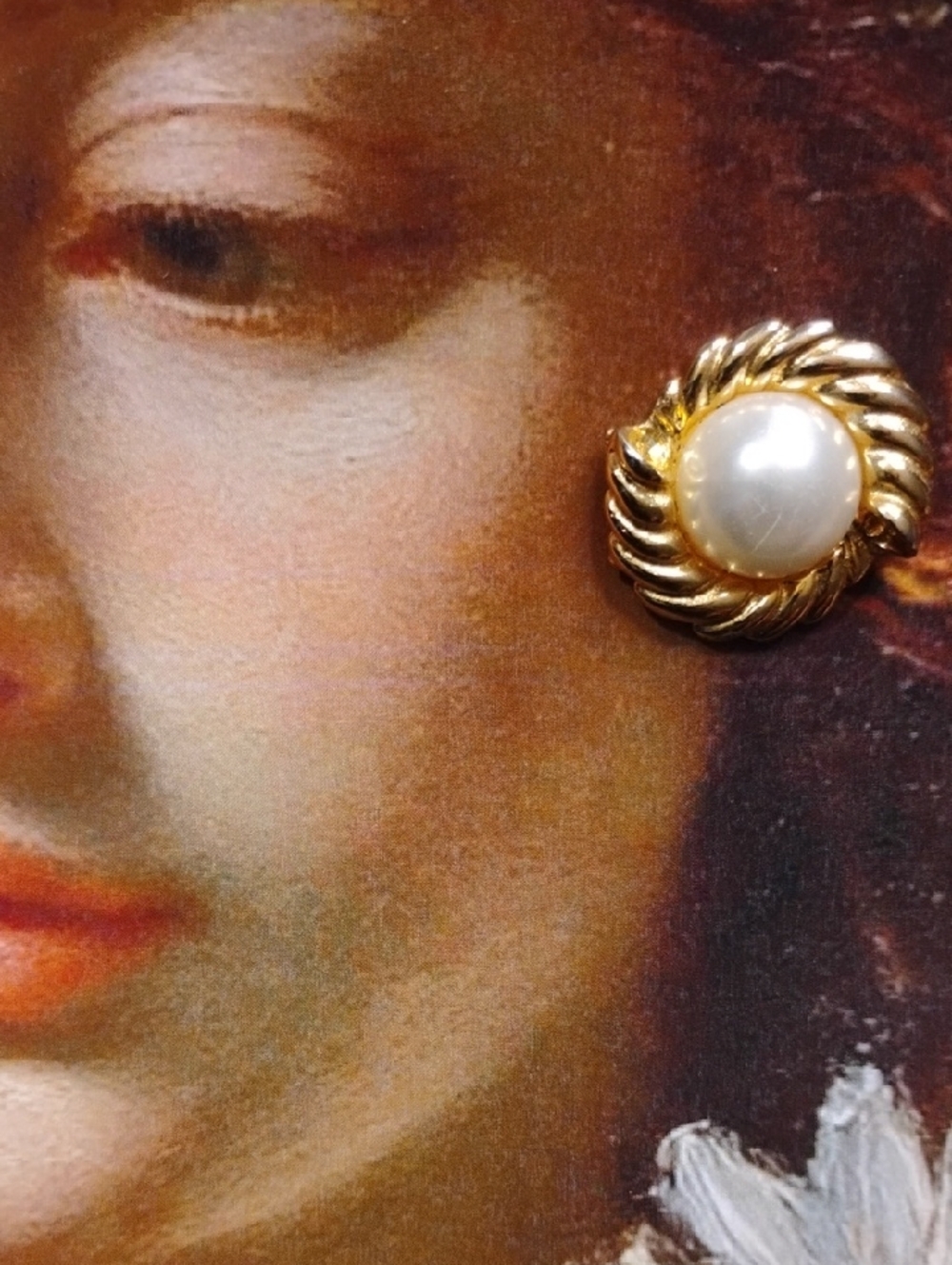 Gold-Tone Pearl Rope-Trim Stud Earrings - Classic Women's Jewelry